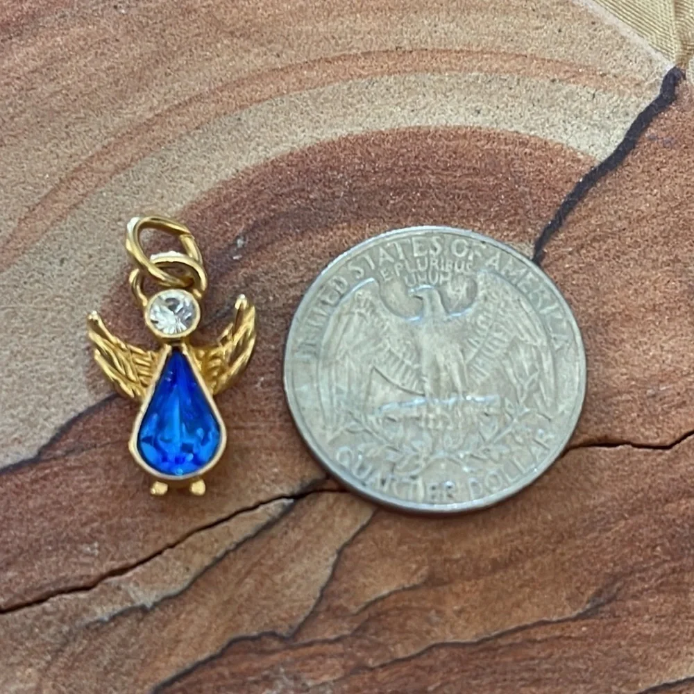 Vintage birthstone Angel charm for a necklace or‎ bracelet